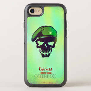 Suicide Squad   Rick Flag Head Icon OtterBox Symmetry iPhone 8/7 Case