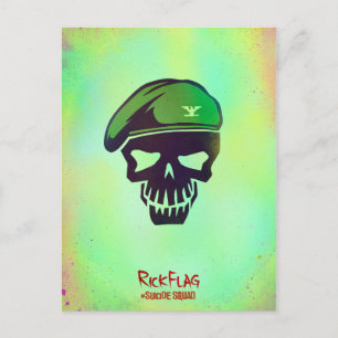 Suicide Squad   Rick Flag Head Icon Postcard