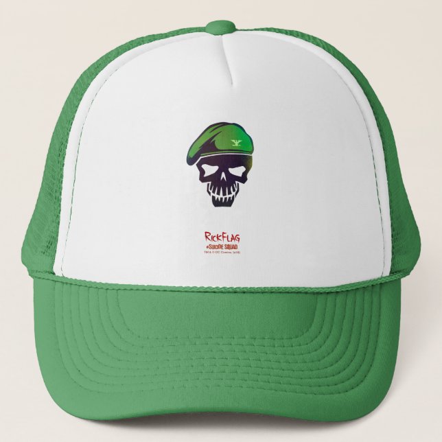 Suicide Squad | Rick Flag Head Icon Trucker Hat (Front)