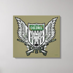Suicide Squad Rick Flag Winged Crest Tattoo Art Canvas Print