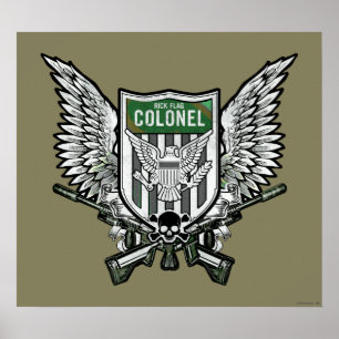 Suicide Squad Rick Flag Winged Crest Tattoo Art Poster