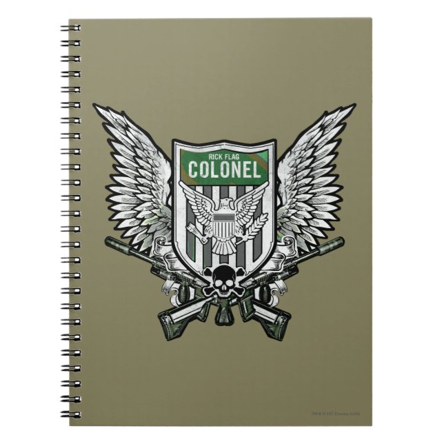 Suicide Squad | Rick Flag Winged Crest Tattoo Art Spiral Notebook (Front)