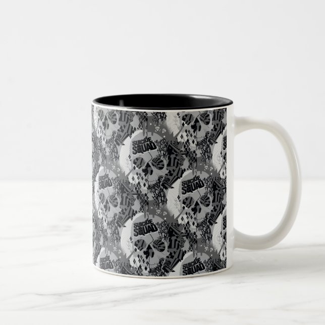 Suicide Squad | Skull Pattern Two-Tone Coffee Mug (Right)