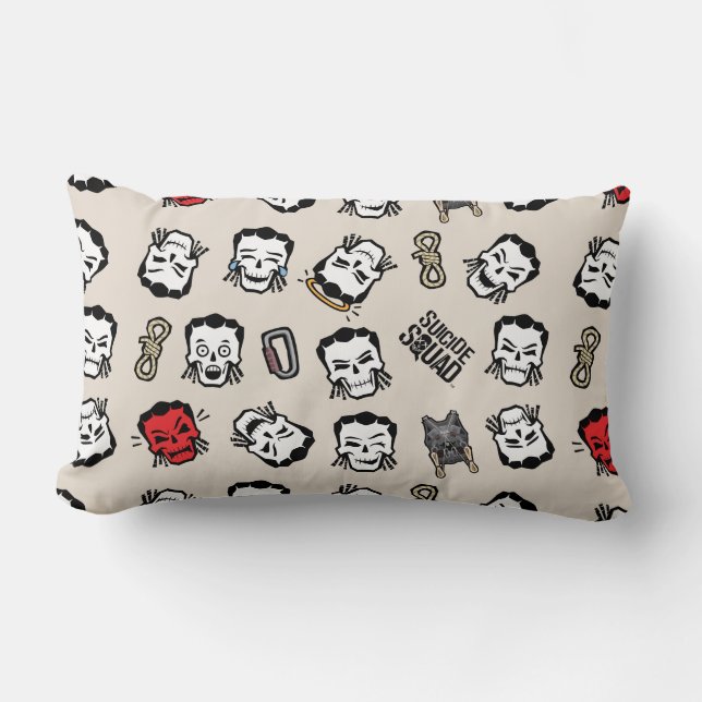 Suicide Squad | Slipknot Emoji Pattern Lumbar Cushion (Front)