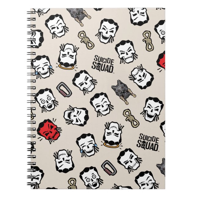 Suicide Squad | Slipknot Emoji Pattern Spiral Notebook (Front)