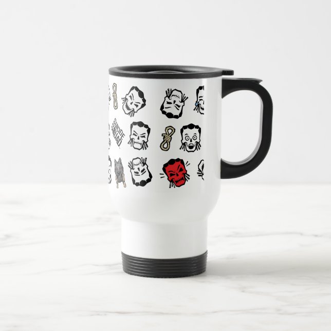 Suicide Squad | Slipknot Emoji Pattern Travel Mug (Right)