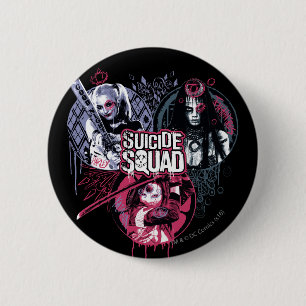 Suicide Squad Squad Girls Graffiti Badges