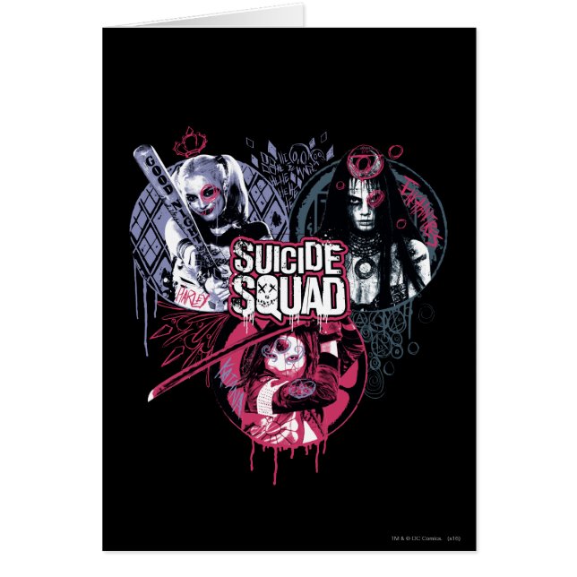 Suicide Squad | Squad Girls Graffiti Badges (Front)