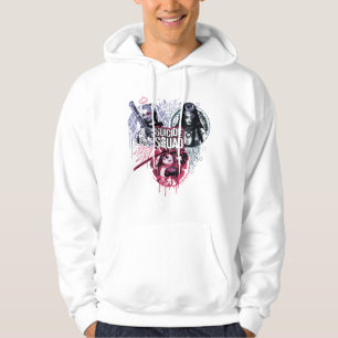 Suicide Squad Squad Girls Graffiti Badges Hoodie