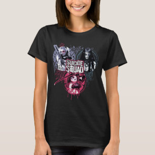 Suicide Squad Squad Girls Graffiti Badges T-Shirt