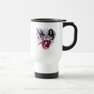 Suicide Squad   Squad Girls Graffiti Badges Travel Mug