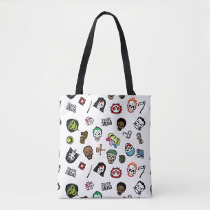 Suicide Squad Suicide Squad Emoji Pattern Tote Bag