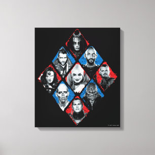 Suicide Squad   Task Force X Chequered Diamond Canvas Print