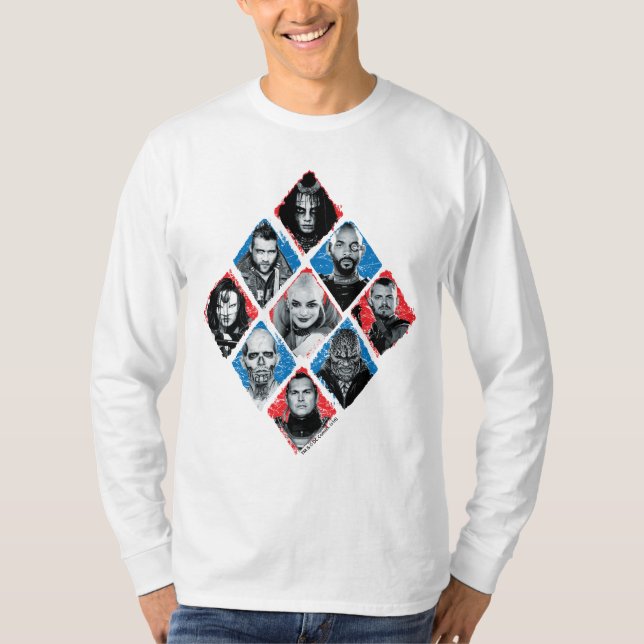 Suicide Squad | Task Force X Chequered Diamond T-Shirt (Front)