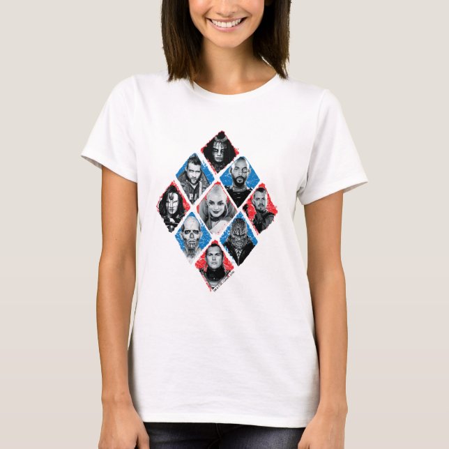 Suicide Squad | Task Force X Chequered Diamond T-Shirt (Front)