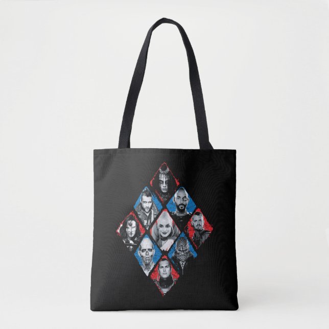 Suicide Squad | Task Force X Chequered Diamond Tote Bag (Front)