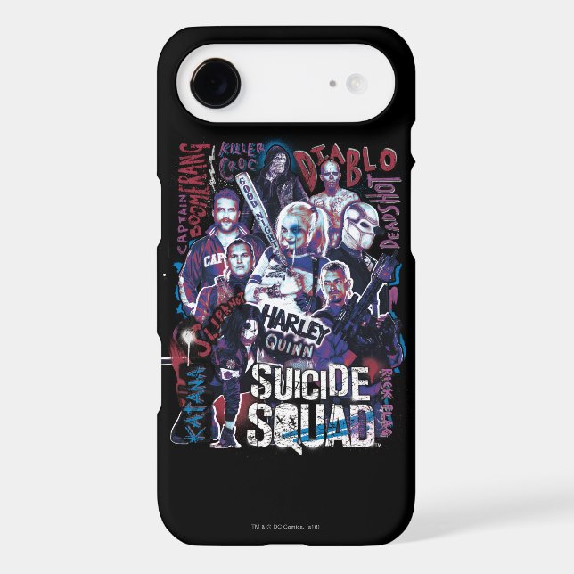 Suicide Squad | Task Force X Typography Photo Case-Mate iPhone Case (Back)
