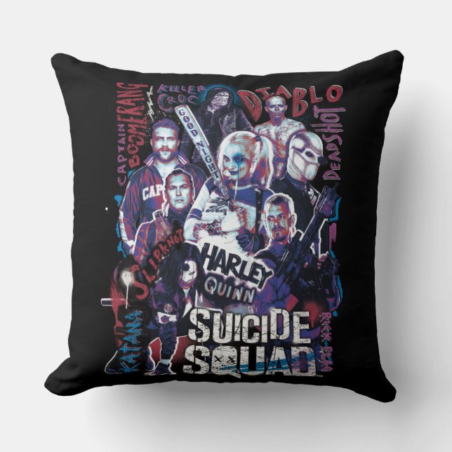 Suicide Squad | Task Force X Typography Photo Cushion (Front)