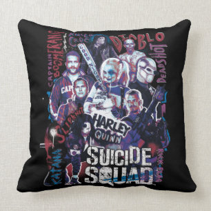 Suicide Squad   Task Force X Typography Photo Cushion