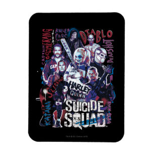 Suicide Squad   Task Force X Typography Photo Magnet