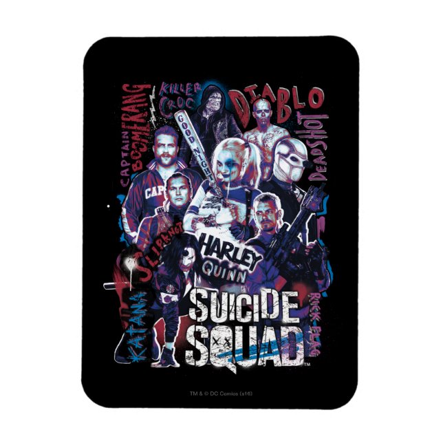 Suicide Squad | Task Force X Typography Photo Magnet
