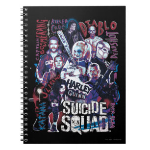 Suicide Squad   Task Force X Typography Photo Spiral Notebook