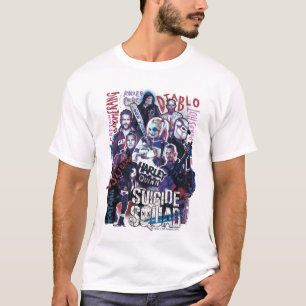 Suicide Squad Task Force X Typography Photo T-Shirt