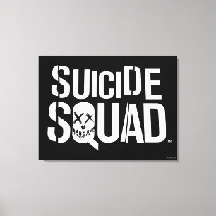 Suicide Squad   White Logo Canvas Print