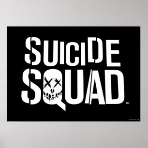 Suicide Squad   White Logo Poster