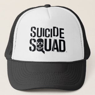 Suicide Squad   White Logo Trucker Hat