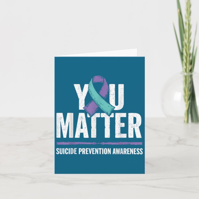 Suicides Prevention Shirts Suicide Awareness  Card (Front)