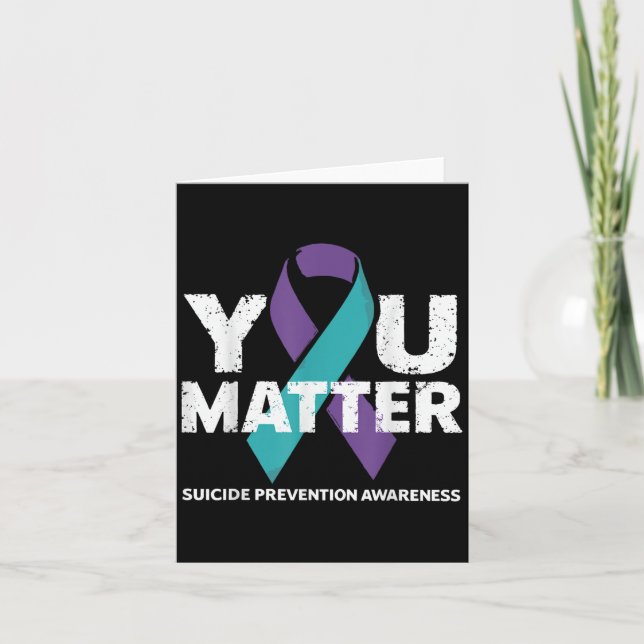 Suicides Prevention Shirts Suicide Awareness  Card (Front)