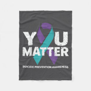 Suicides Prevention Shirts Suicide Awareness  Fleece Blanket