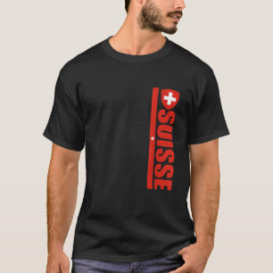 Suisse Football Tee Swiss Cross Souvenir Flag Of S
