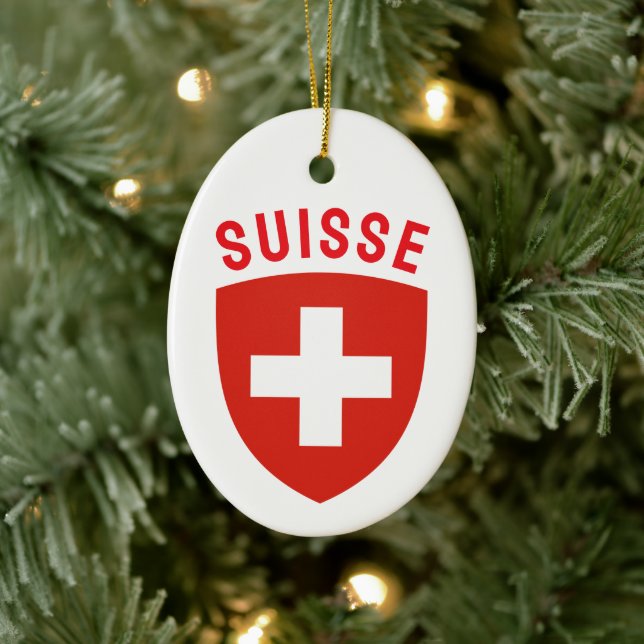 Suisse (French-speaking Switzerland) Ceramic Tree Decoration (Tree)
