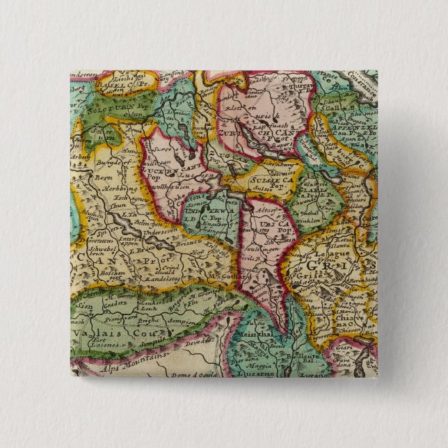 Suisse or Switzerland 15 Cm Square Badge (Front)