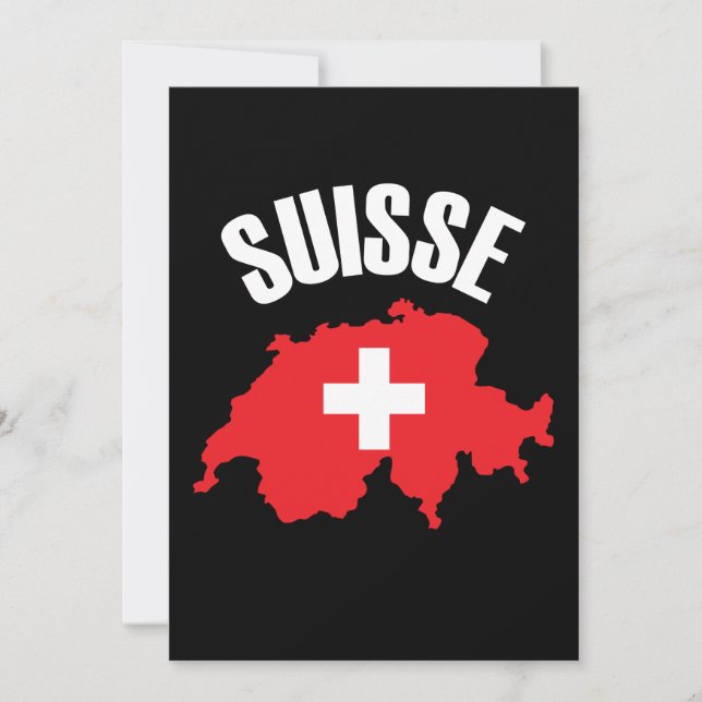 Suisse Switzerland Map Flag (Front)