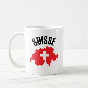 Suisse Switzerland Map Flag Coffee Mug