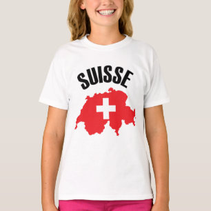 Suisse Switzerland Map Flag T-Shirt