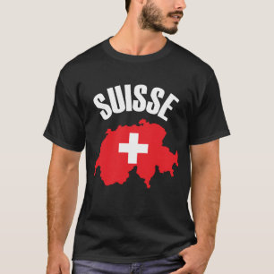 Suisse Switzerland Map Flag T-Shirt