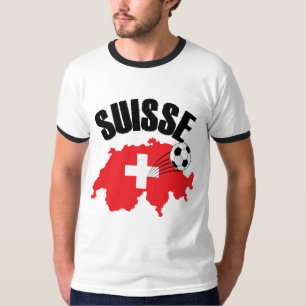 Suisse Switzerland Map Swiss Soccer T-Shirt