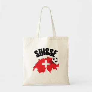 Suisse Switzerland Map Swiss Soccer Tote Bag