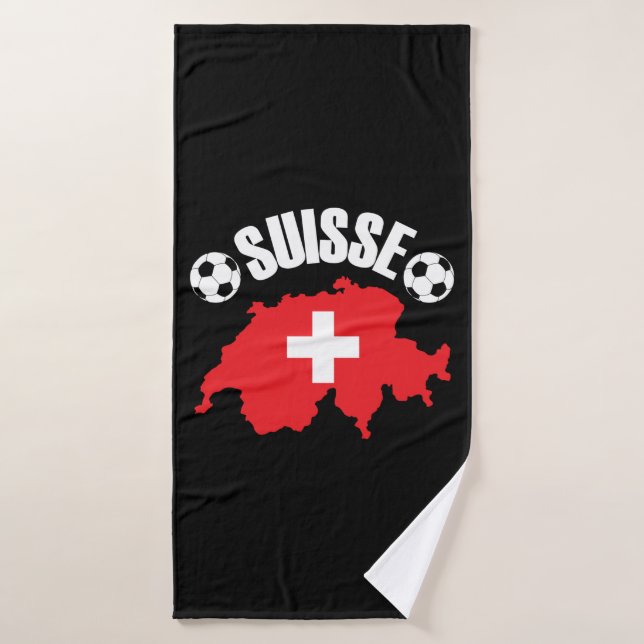 Suisse Switzerland Soccer Bath Towel (Bath Towel)