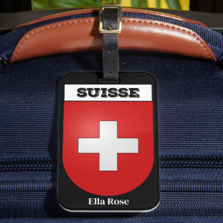 Suisse | Switzerland Vintage Coat of Arms Luggage Tag