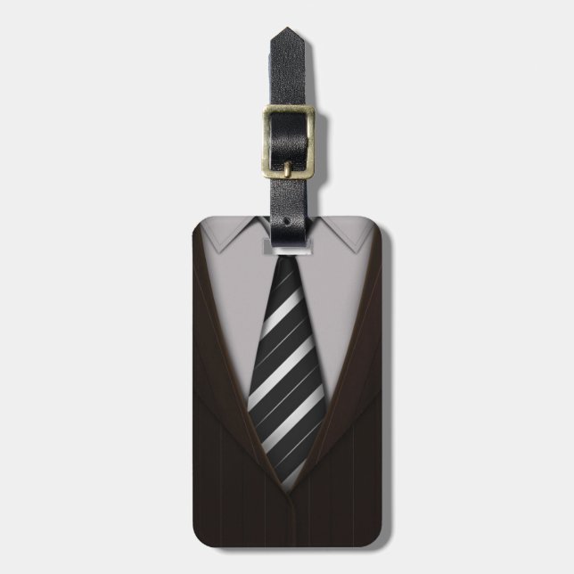 suit and tie luggage tag (Front Vertical)
