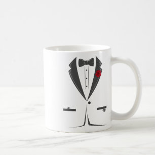 Suit And Tie Tuxedo Bowtie Costume Easy Halloween Coffee Mug