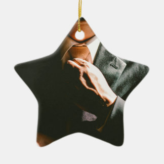 Suit businessman tie shadow effect ceramic tree decoration