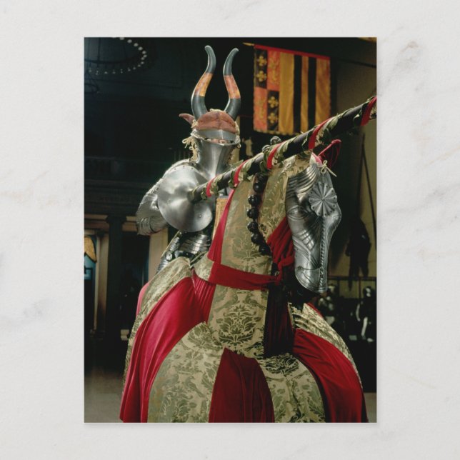 Suit of armour and matching horse armour postcard (Front)
