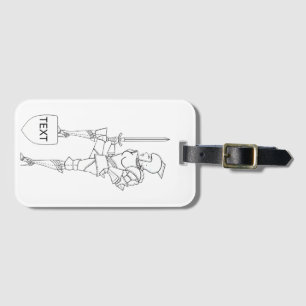 Suit of Armour Diva to Personalise  Luggage Tag
