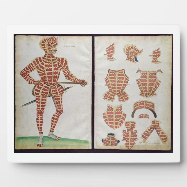 Suit of Armour for The Duke of Worcester, 1589 Plaque (Front)